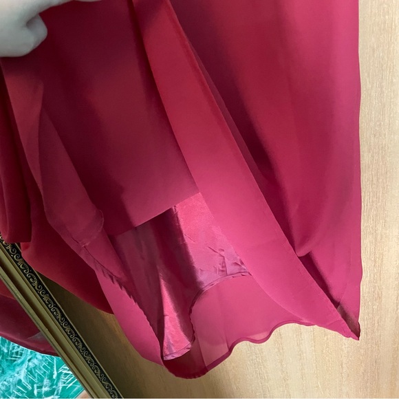 J Michaels Sleeveless Cowl Neck Red Dress - Picture 5 of 8